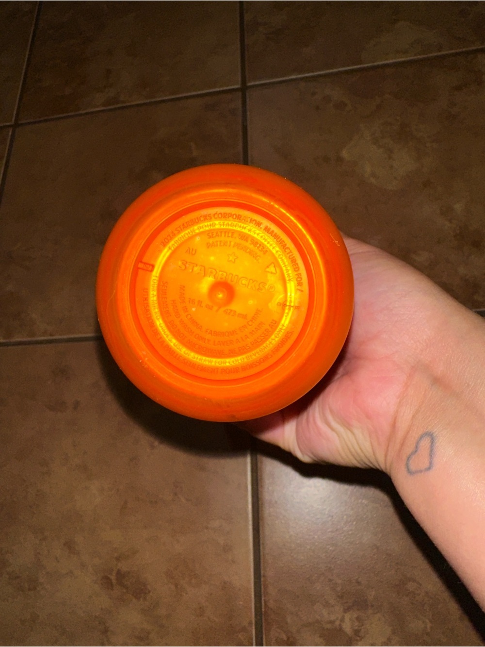 Starbucks Summer 2025 Matte Neon Orange Soft Touch 16 Oz. Hot/cold - Picture 3 of 4